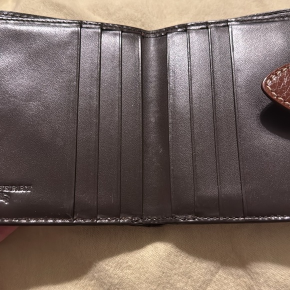 Burberry Brown Leather Buckle Flap French Wallet - Picture 12 of 15